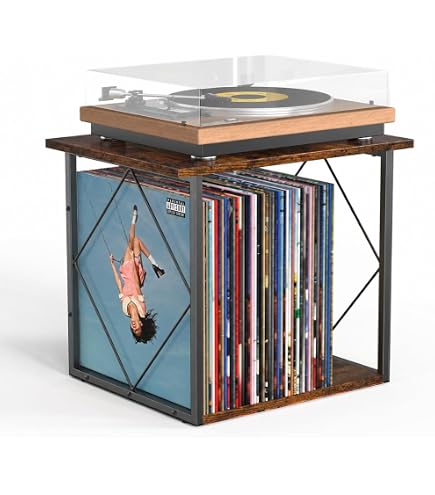 Amazon.com: PAPAGIFTREE Record Storage Holder for 70-100 Lps